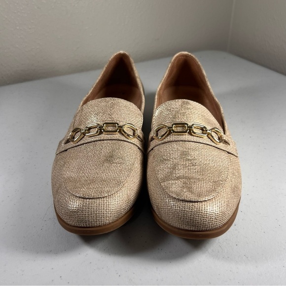 Naturalizer Mariana Womens Size 10M Bit Loafer Shoes Tan Metallic Fabric - Picture 8 of 8